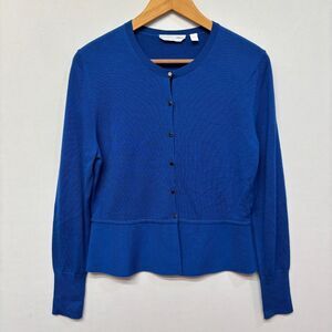 Hugo Boss Women 100% Wool Merino Superfine Cardigan Sweater Size Large C028 -21